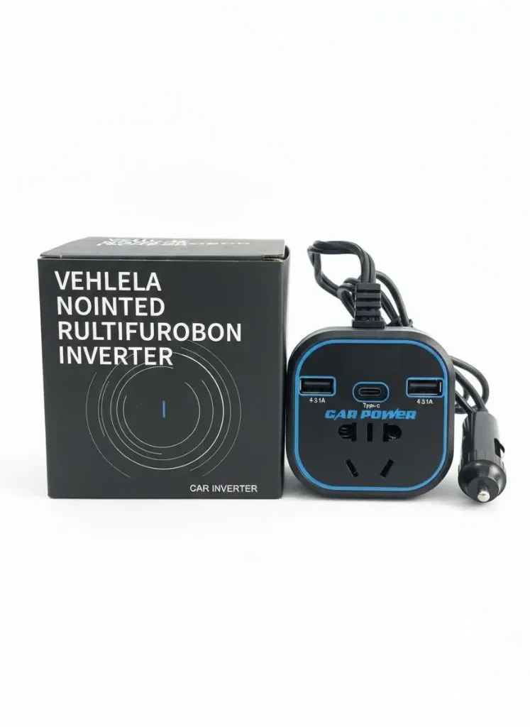 [SKU-000022] Convertidor de corriente para coche de 12 V/24 V a 220 V, tipo C, multifunción, 3,1 A, cargador rápido Inversol