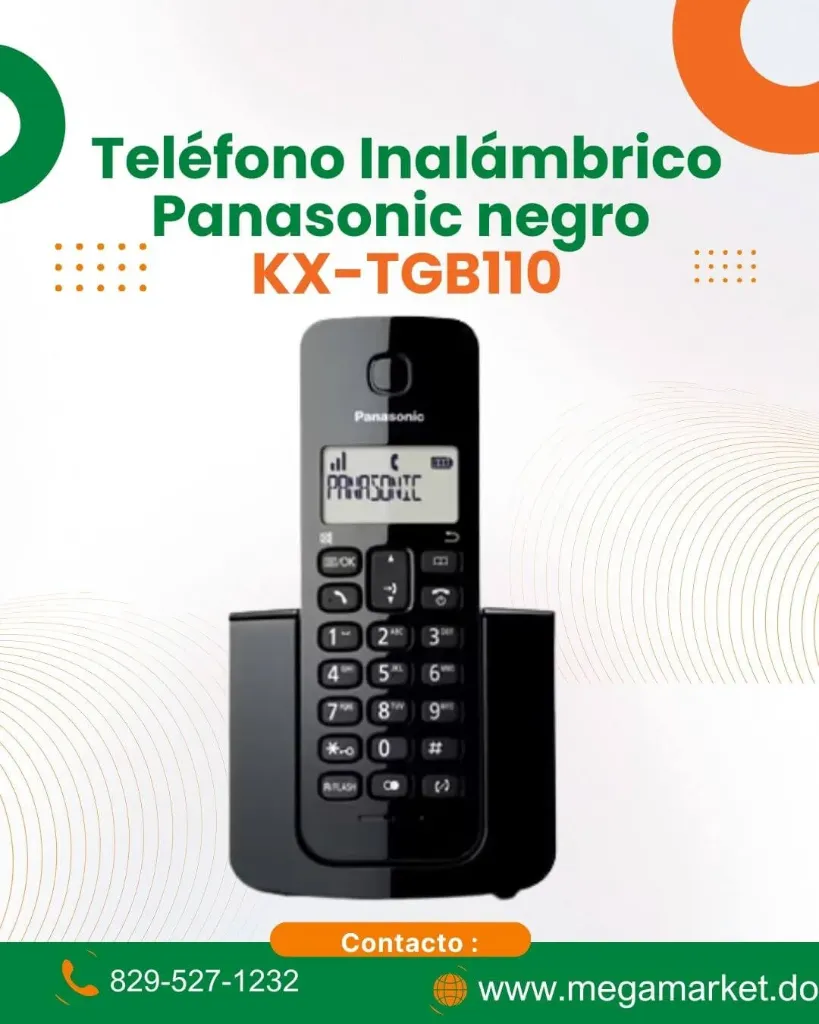 [SKU-000024] Teléfono Inalámbrico  Panasonic negro  KX-TGB110